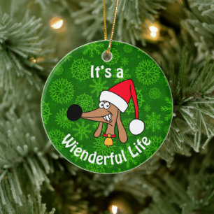 Wondervol Leven Dachshund Keramische Versiering Keramisch Ornament