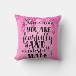 Wondervolledig gefabriceerde Bijbelcitaat Roze Gli Kussen