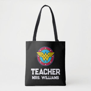 wondervrouw Circle & Stars Logo Teacher Tote Bag
