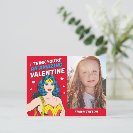 wondervrouw | Fijne Valentijnsdag Briefkaart (Staand voorkant)