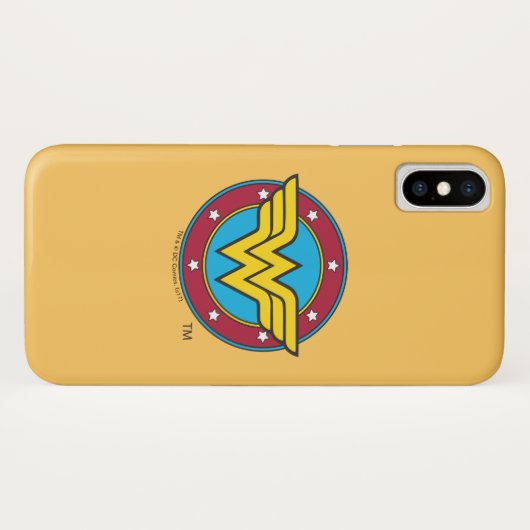 Wondervrouw| Logo Cirkel en sterren Case-Mate iPhone Case (Achterkant (horizontaal))