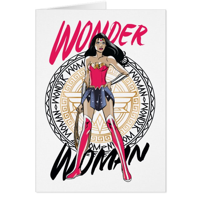 Wondervrouw met Grieks stammenembleem (Voorkant)