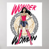 Wondervrouw met Grieks stammenembleem Poster (Voorkant)