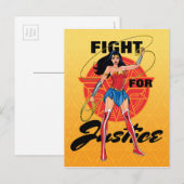 Wondervrouw met laso - strijd voor gerechtigheid briefkaart (Voorkant / Achterkant)