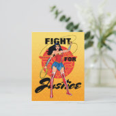 Wondervrouw met laso - strijd voor gerechtigheid briefkaart (Staand voorkant)