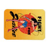 Wondervrouw met laso - strijd voor gerechtigheid magneet (Horizontaal)