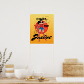 Wondervrouw met laso - strijd voor gerechtigheid poster (Keuken)