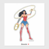 Wondervrouw met laso - strijd voor gerechtigheid sticker (Vel)