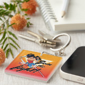 Wondervrouw met zwaard - Doe mee aan de strijd Sleutelhanger (Voorkant Rechts)