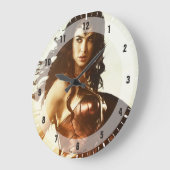 Wondervrouw op zonsondergang grote klok (Hoek)