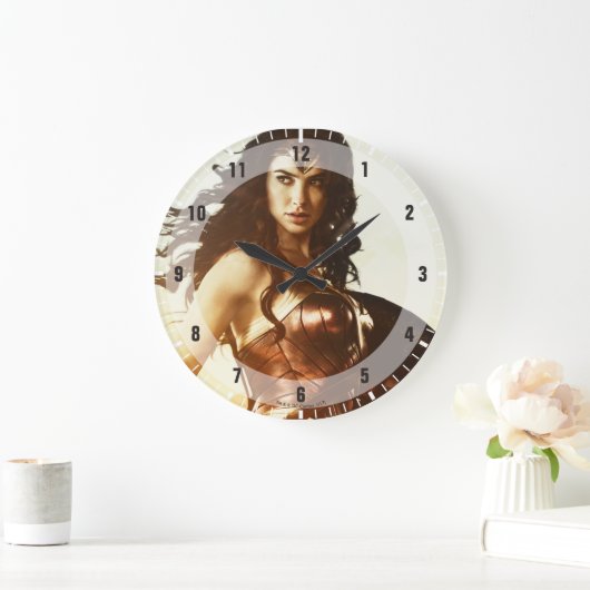 Wondervrouw op zonsondergang grote klok (Huis)