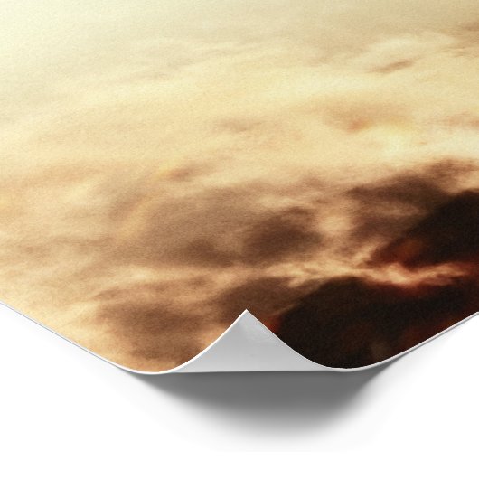 Wondervrouw op zonsondergang poster (Hoek)