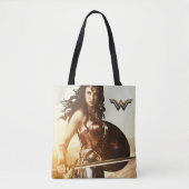 Wondervrouw op zonsondergang tote bag (Voorkant)