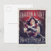 Wondervrouw vecht voor gerechtigheid briefkaart (Voorkant / Achterkant)