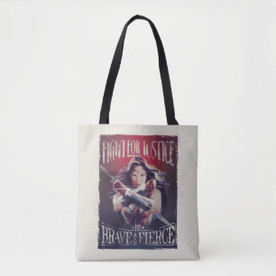 Wondervrouw vecht voor gerechtigheid tote bag