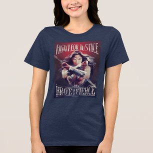 Wondervrouw vecht voor gerechtigheid Tri-Blend shirt