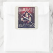 Wondervrouw vecht voor gerechtigheid vierkante sticker (Tas)