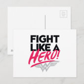 Wondervrouw - vechten als een helo briefkaart (Voorkant / Achterkant)