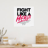 Wondervrouw - vechten als een helo poster (Keuken)