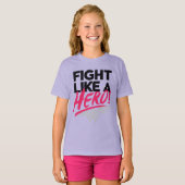 Wondervrouw - vechten als een helo t-shirt (Voorkant volledig)