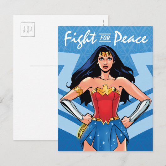 Wondervrouw - Vredesstrijd Briefkaart (Voorkant / Achterkant)