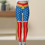 Wondervrouw - Vredesstrijd Leggings<br><div class="desc">Bekijk deze Wonder Woman-geïnspireerde leggings met haar iconische rode en witte laarzen en een blauwe ster die onderaan gepatterd is.</div>