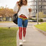 Wondervrouw - Vredesstrijd Leggings<br><div class="desc">Bekijk deze Wonder Woman-geïnspireerde leggings met haar iconische rode en witte laarzen en een blauwe ster die onderaan gepatterd is.</div>