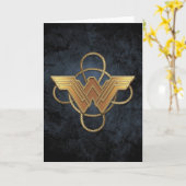 Wondervrouwelijk gouden symbool boven Lasso Kaart (Gele Bloem)