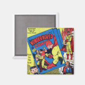 Wonderworld Comics the Flame Superheld Magneet (Voorkant / Achterkant)