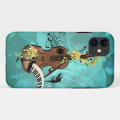 Wondevol viool met piano en bloemen Case-Mate iPhone case (Achterkant (horizontaal))