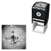 Wondevol viool met piano en bloemen zelfinktende stempel (In situ)