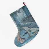 Wondevolle fee met draak grote kerstsok (Achterkant (Hangend))