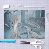 Wondevolle fee met draak tissuepapier (Craft)