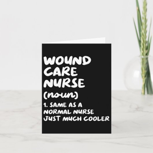 Wondverzorging Nurse Definition Funny Nursing Kaart (Voorkant)