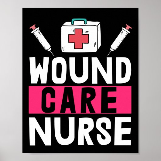 Wondverzorgingsverpleegster Verpleegdienst School  Poster (Voorkant)
