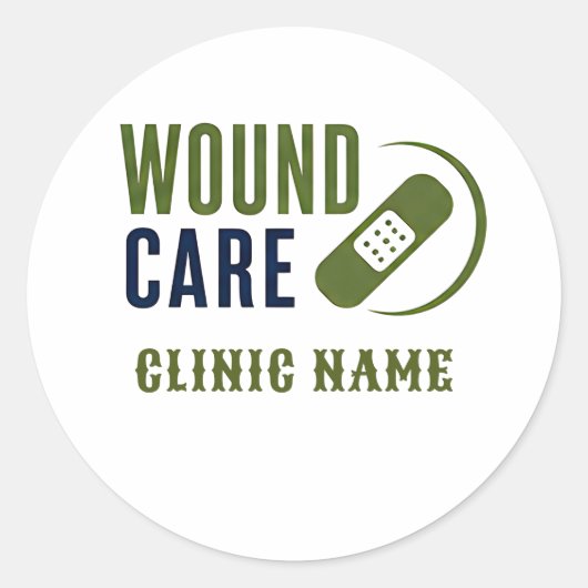 Wondzorg Medisch Team Ronde Sticker (Voorkant)