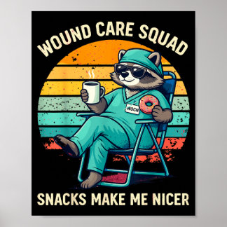 Wondzorg verpleegster Funny snacks maken aardiger Poster