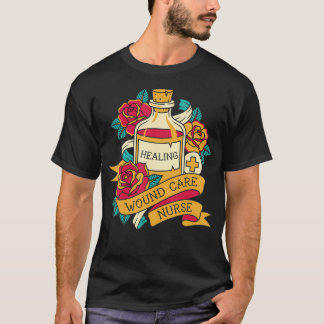 Wondzorg verpleegster genezend drankje tatoeage st t-shirt