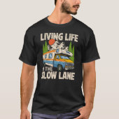 Wonen in de Slow Lane camper T-shirt (Voorkant)