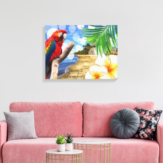 Wonen in het Paradijs Canvas Afdruk (Insitu (Woonkamer))