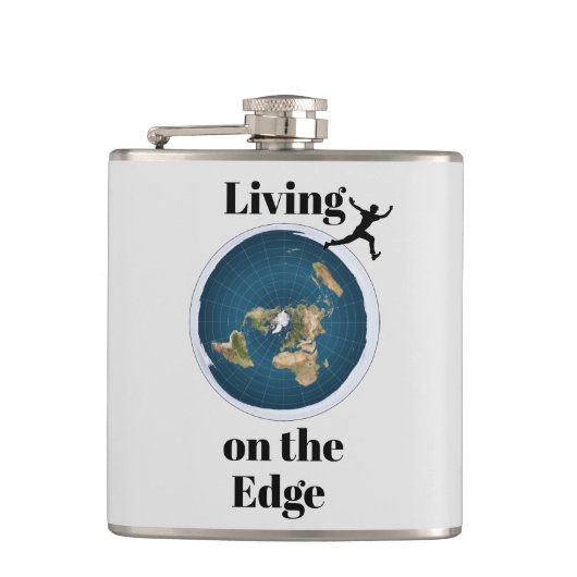 Wonen op de Edge Flask Heupfles (Voorkant)