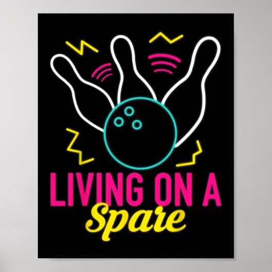 Wonen op een reserve grappige Bowling League Bowle Poster (Voorkant)