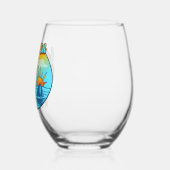 Wonen op Lake Time stengless wijnglas Wijnglas Zonder Voet (Links)