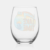 Wonen op Lake Time stengless wijnglas Zonder Voet (Achterkant)