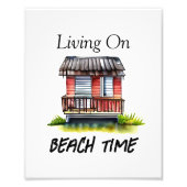 Wonen op strandtijd foto afdruk (Voorkant)