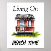 Wonen op strandtijd poster (Voorkant)