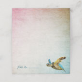 Wonen Zeeen Schildpad bruiloft escort plaats kaart Plaatskaartje (Buitenkant ongevouwen)