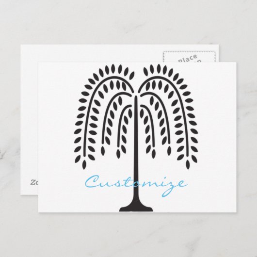 Wonende Wilde Silhouette Thunder_Cove Briefkaart (Voorkant / Achterkant)