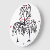 Wonende Wilde Silhouette Thunder_Cove Grote Klok (Hoek)