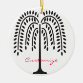 Wonende Wilde Silhouette Thunder_Cove Keramisch Ornament (Voorkant)